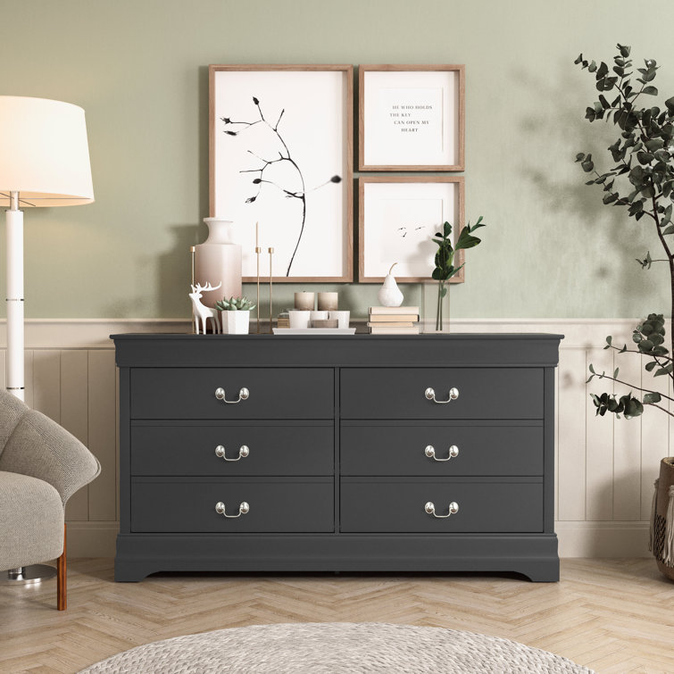 Grey drawer online dresser